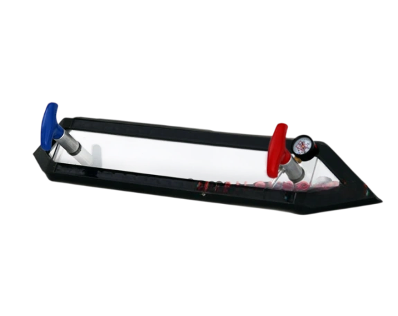 Рамка вакуумная угловая (внутренний угол) с вакуумметром и ручками-клапанами (75х630 мм) 2