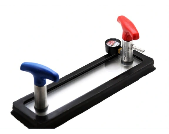 Рамка вакуумная плоская с вакуумметром и ручками-клапанами (73х340 мм) 2