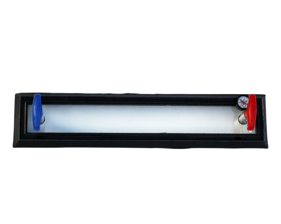 Рамка вакуумная плоская с вакуумметром и ручками-клапанами (80х620 мм) 3