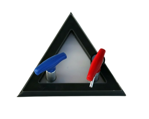 Рамка вакуумная треугольная с вакуумметром и ручками-клапанами 4