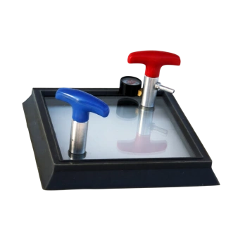 Рамка вакуумная квадратная с вакуумметром и ручками-клапанами (230х230 мм)