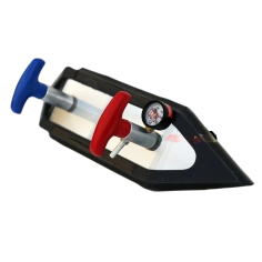 Рамка вакуумная угловая (внутренний угол) с вакуумметром и ручками-клапанами (80х380 мм)