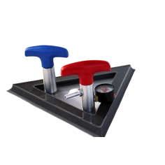 Рамка вакуумная треугольная с вакуумметром и ручками-клапанами