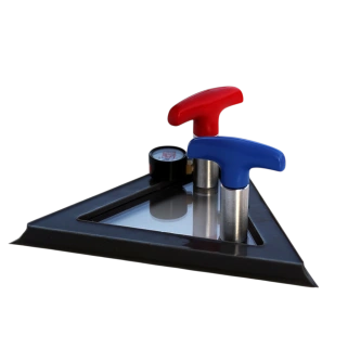 Рамка вакуумная треугольная с вакуумметром и ручками-клапанами